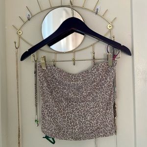 American Eagle animal print crop top